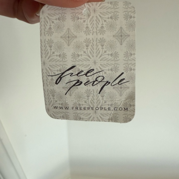 Free People We The Free Opal Swing Denim Jacket Ivory Floral-NWT - Picture 7 of 9